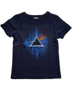 Pink Floyd T-shirt til børn | Dark Side of The Moon Blue Splatter